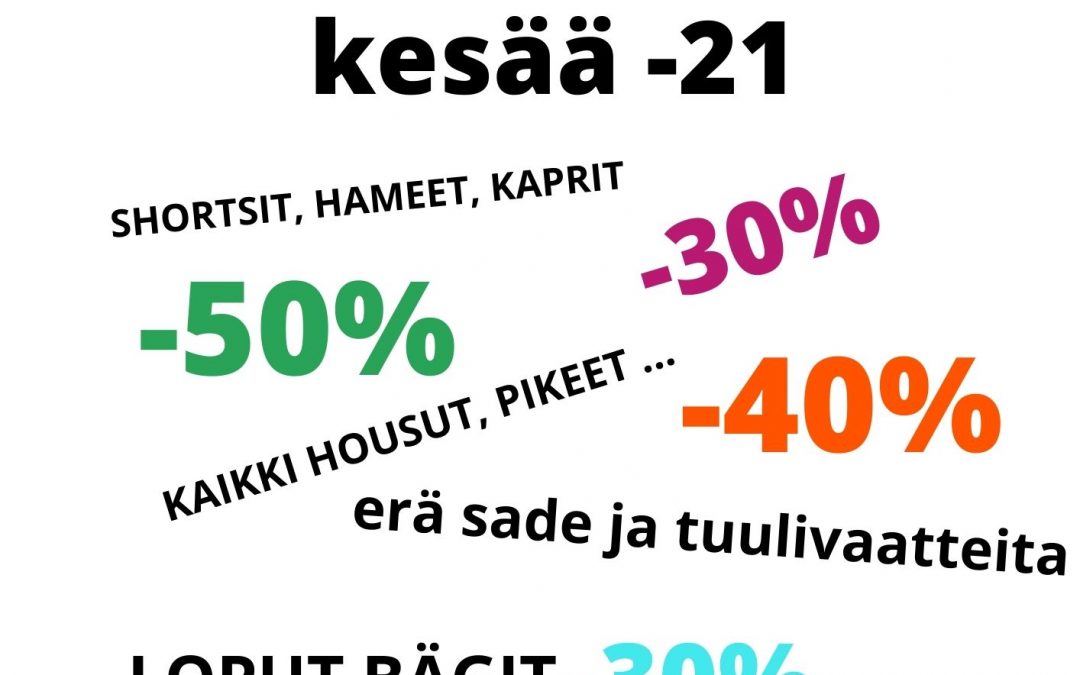 Outlet myynnistä kesän löytöjä halavalla